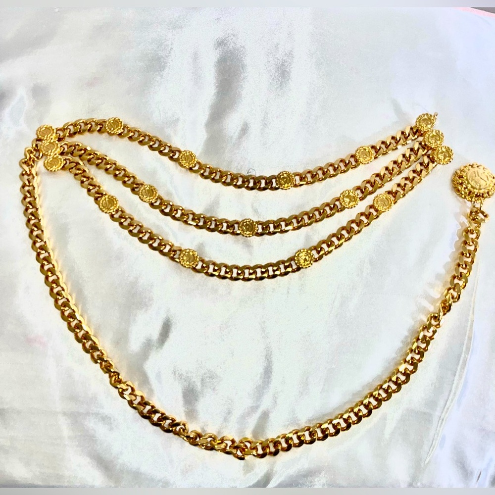ST JOHN | Vintage Chunky Chain Gold Tone Belt